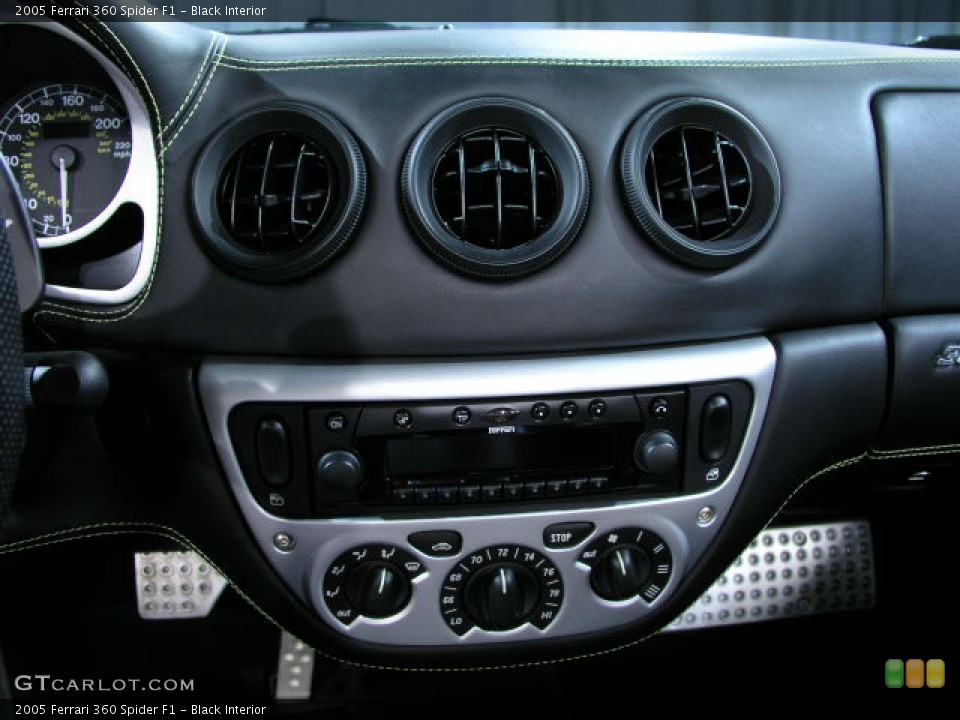 Black Interior Controls for the 2005 Ferrari 360 Spider F1 #175359