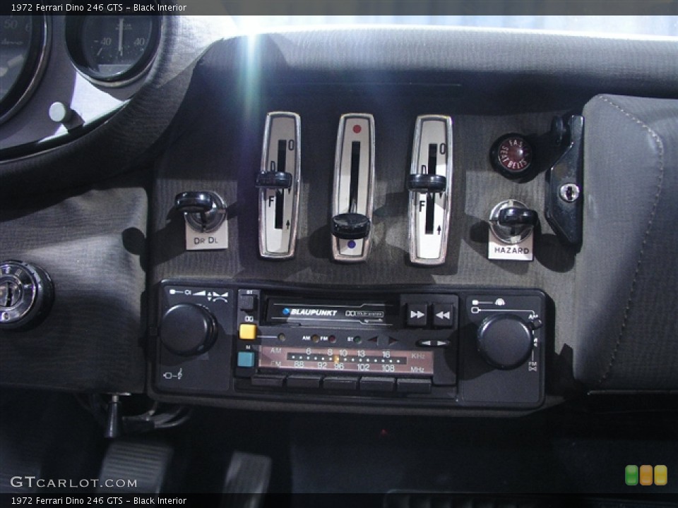 Black Interior Controls for the 1972 Ferrari Dino 246 GTS #175632