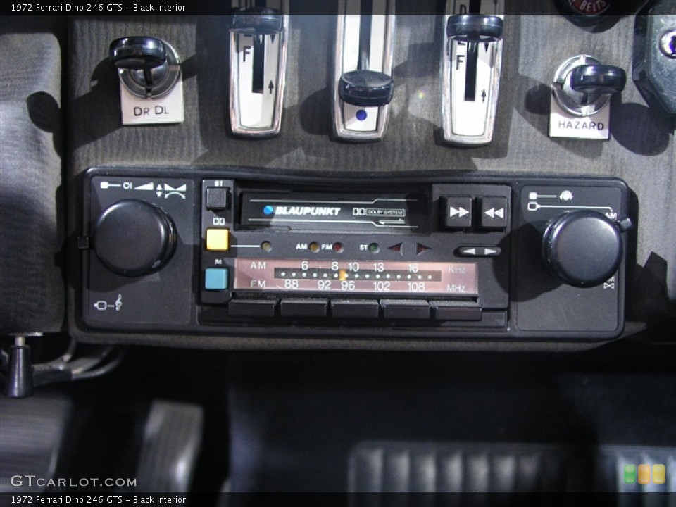 Black Interior Controls for the 1972 Ferrari Dino 246 GTS #175639