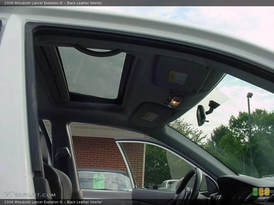 Black Leather Interior Sunroof for the 2006 Mitsubishi Lancer Evolution IX #17775288