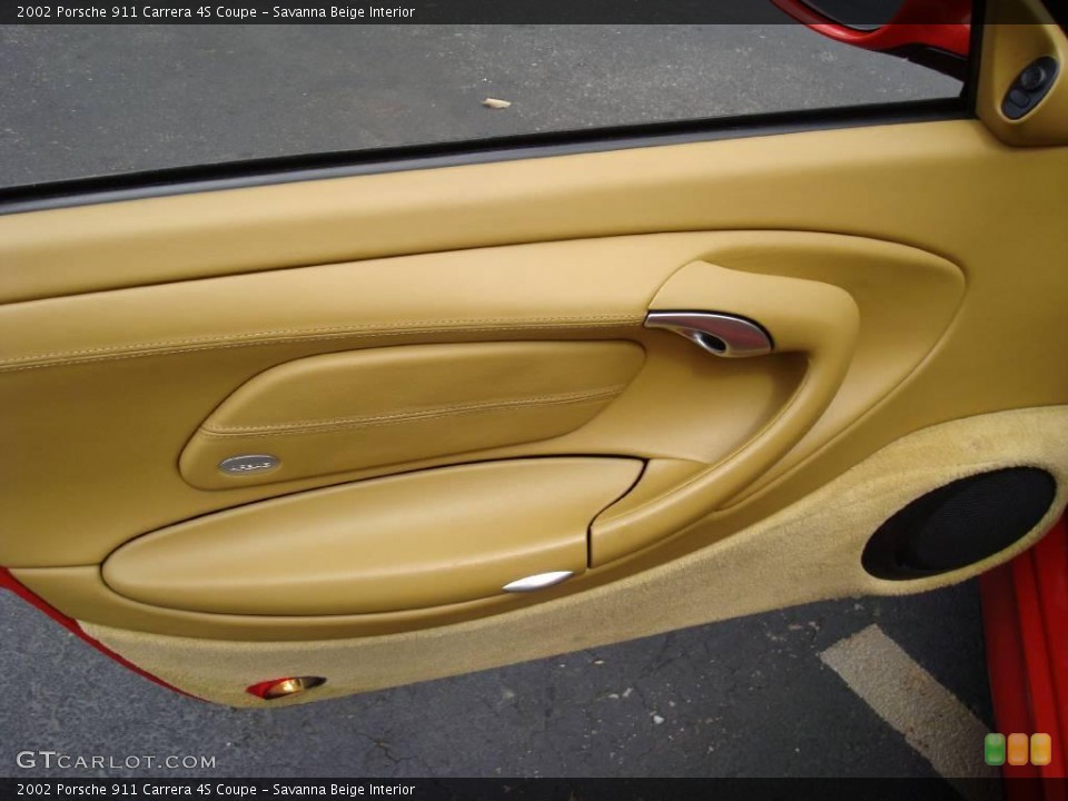 Savanna Beige Interior Door Panel for the 2002 Porsche 911 Carrera 4S Coupe #17778544
