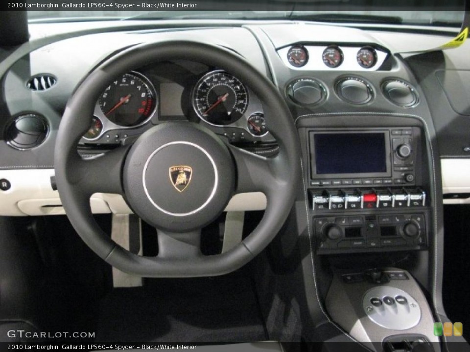 Black/White Interior Steering Wheel for the 2010 Lamborghini Gallardo LP560-4 Spyder #17993008