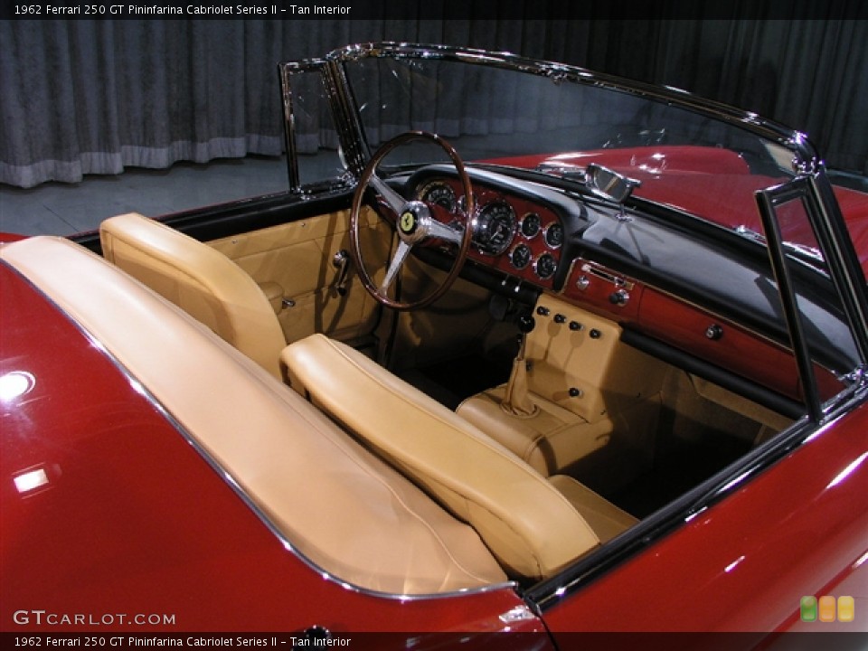 Tan Interior Photo for the 1962 Ferrari 250 GT Pininfarina Cabriolet Series II #180316