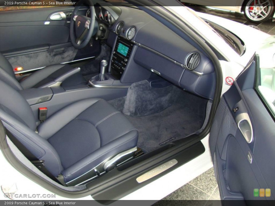Sea Blue 2009 Porsche Cayman Interiors