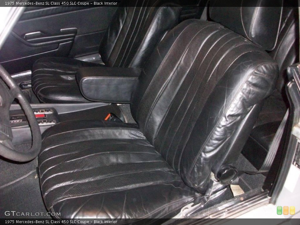 Black Interior Front Seat for the 1975 Mercedes-Benz SL Class 450 SLC Coupe #18062414