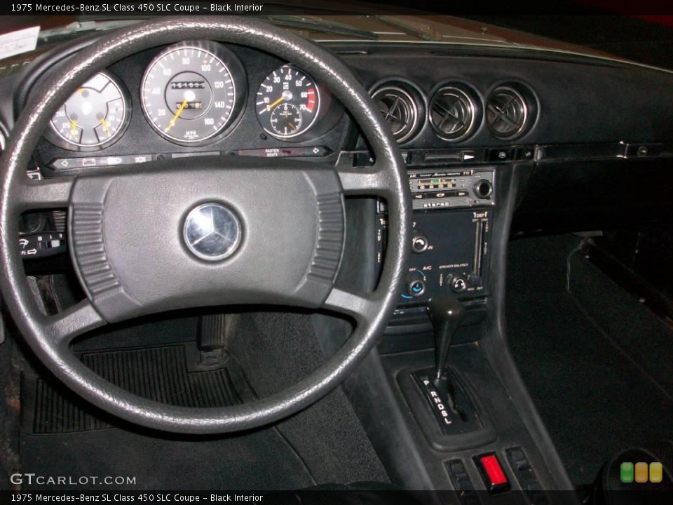 Black Interior Dashboard for the 1975 Mercedes-Benz SL Class 450 SLC Coupe #18062418