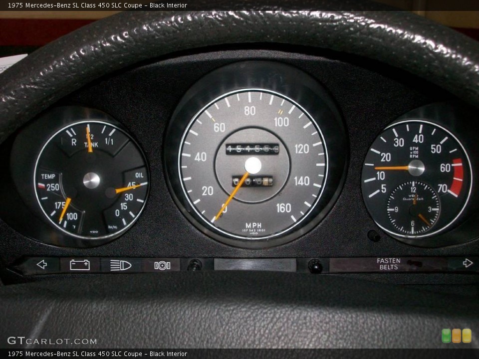 Black Interior Gauges for the 1975 Mercedes-Benz SL Class 450 SLC Coupe #18062426