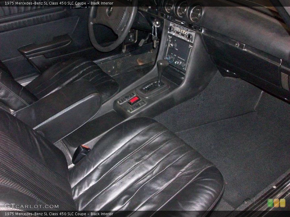 Black Interior Front Seat for the 1975 Mercedes-Benz SL Class 450 SLC Coupe #18062446