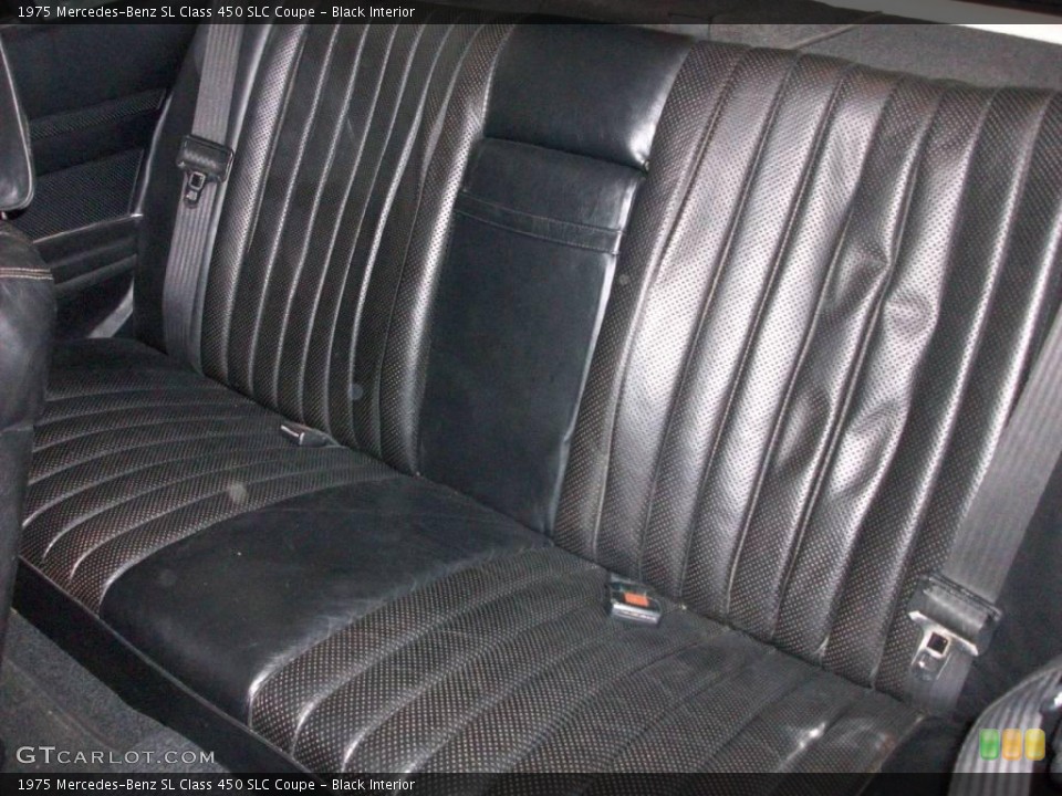 Black Interior Rear Seat for the 1975 Mercedes-Benz SL Class 450 SLC Coupe #18062458