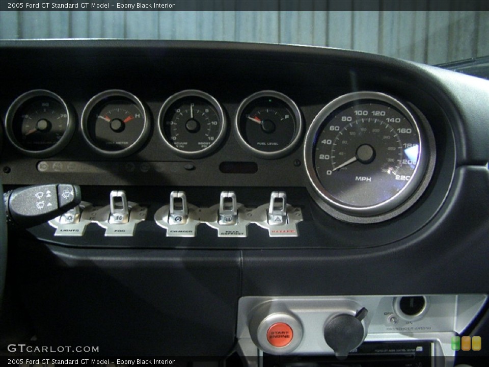 Ebony Black Interior Gauges for the 2005 Ford GT  #181654