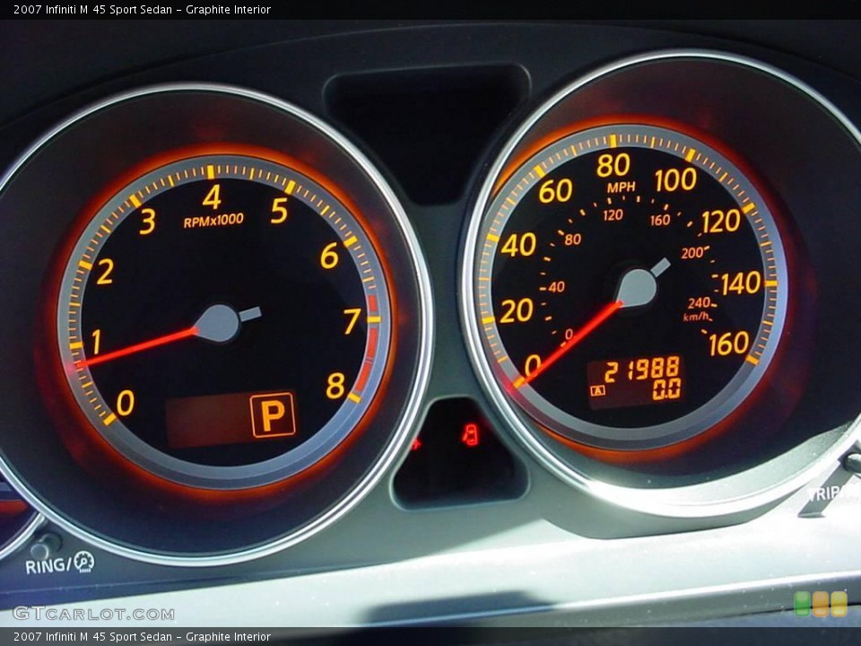 Graphite Interior Gauges for the 2007 Infiniti M 45 Sport Sedan #18192695