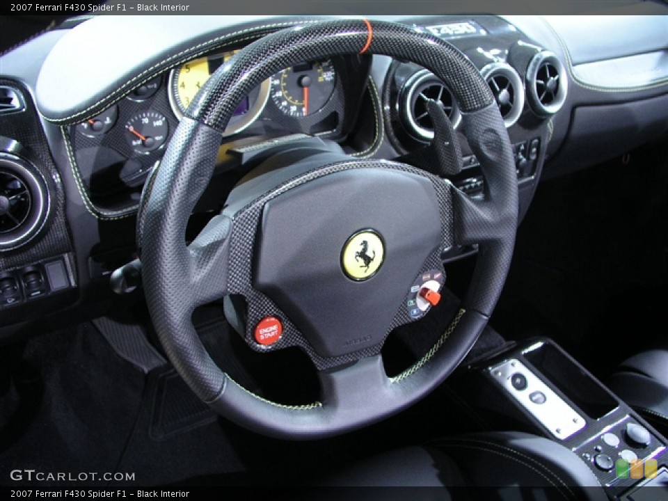 Black Interior Steering Wheel for the 2007 Ferrari F430 Spider F1 #182192