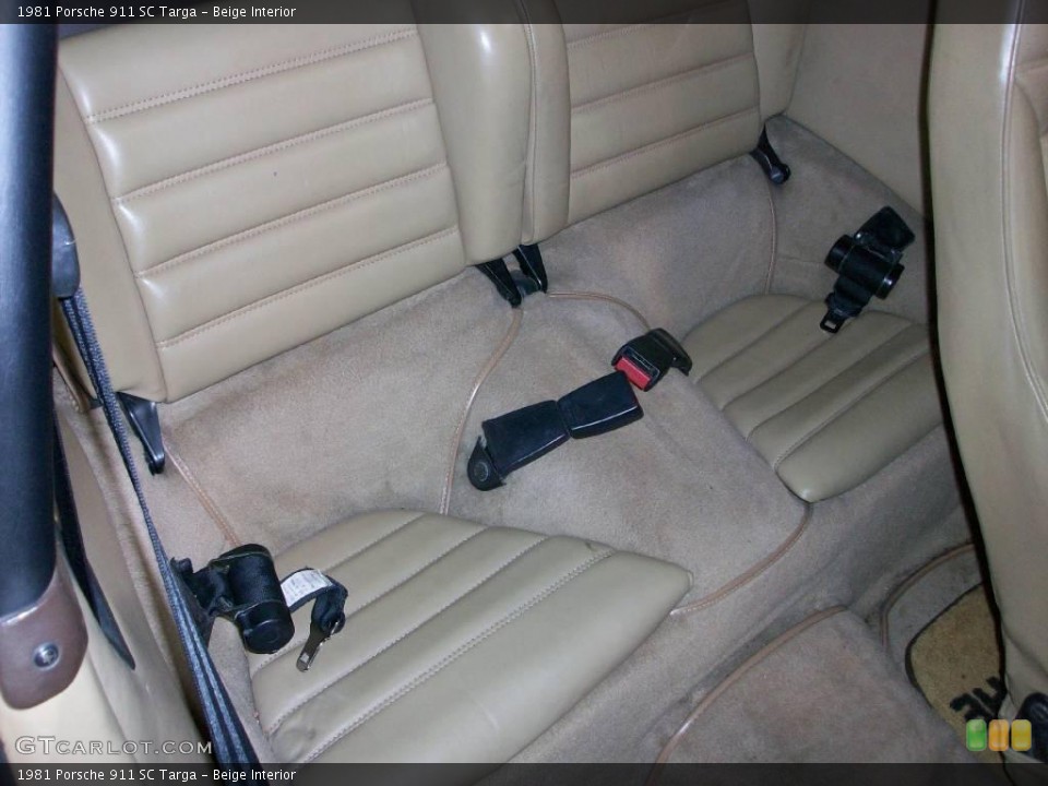 Beige Interior Rear Seat for the 1981 Porsche 911 SC Targa #18312949