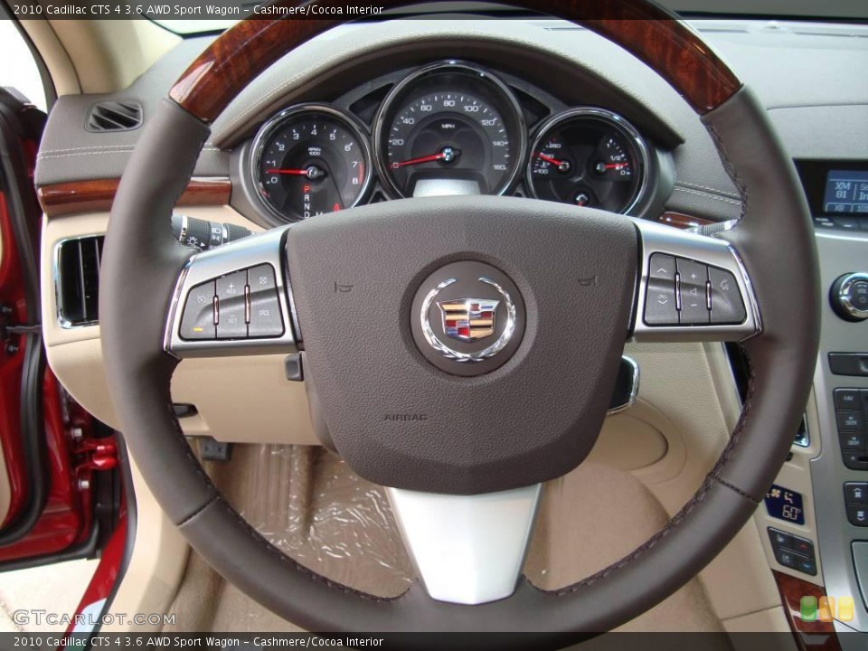 Cashmere/Cocoa Interior Steering Wheel for the 2010 Cadillac CTS 4 3.6 AWD Sport Wagon #18526340