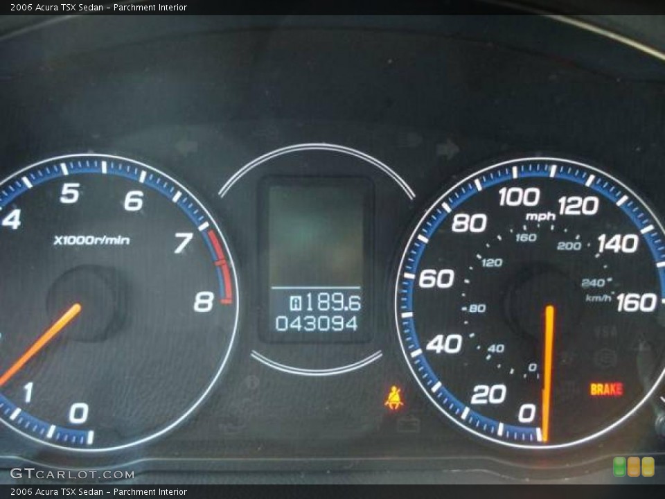 Parchment Interior Gauges for the 2006 Acura TSX Sedan #18646730