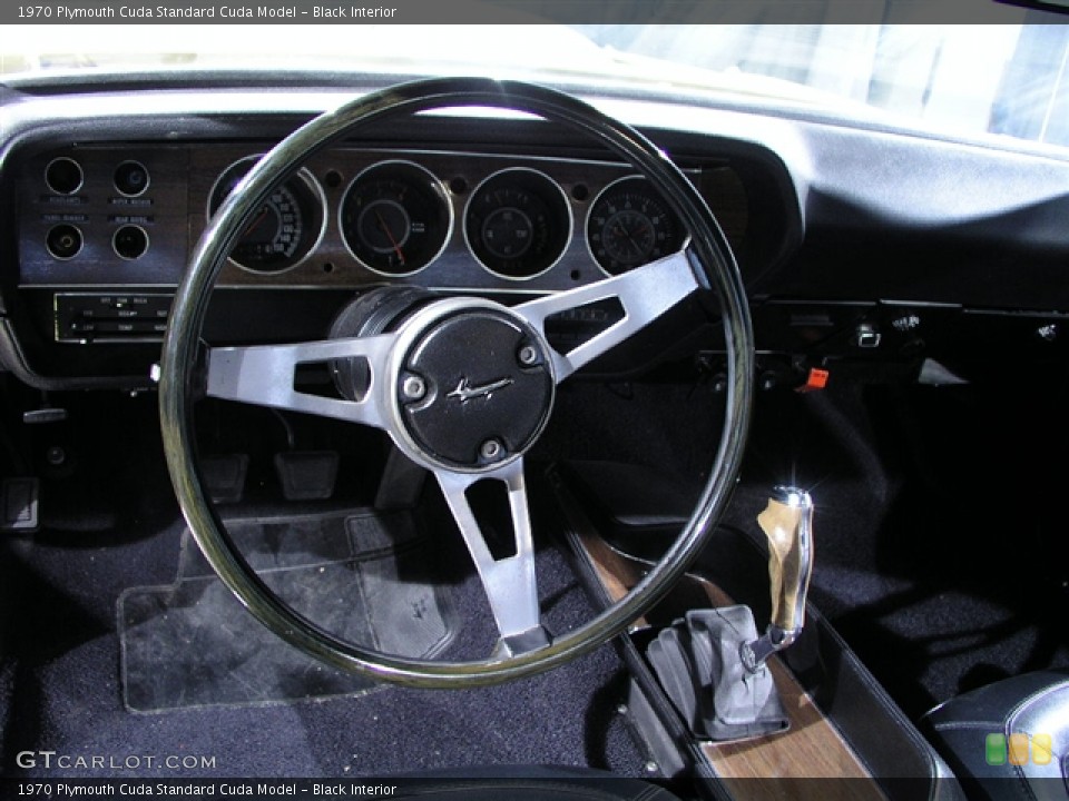 Black 1970 Plymouth Cuda Interiors