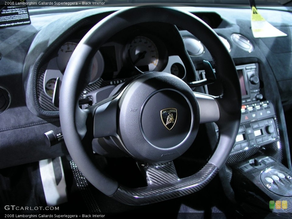 Black Interior Steering Wheel for the 2008 Lamborghini Gallardo Superleggera #189508