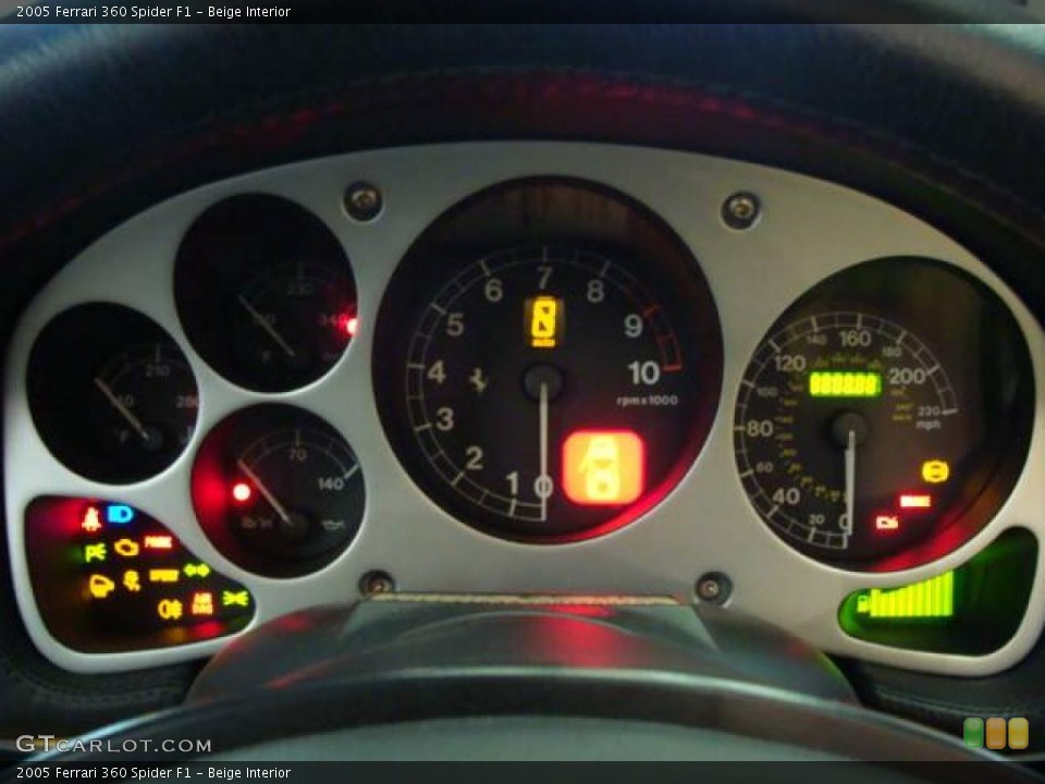 Beige Interior Gauges for the 2005 Ferrari 360 Spider F1 #19013381