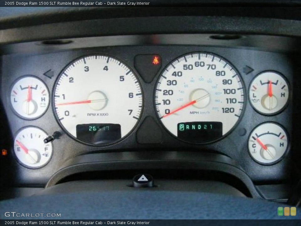 Dark Slate Gray Interior Gauges for the 2005 Dodge Ram 1500 SLT Rumble Bee Regular Cab #19023550