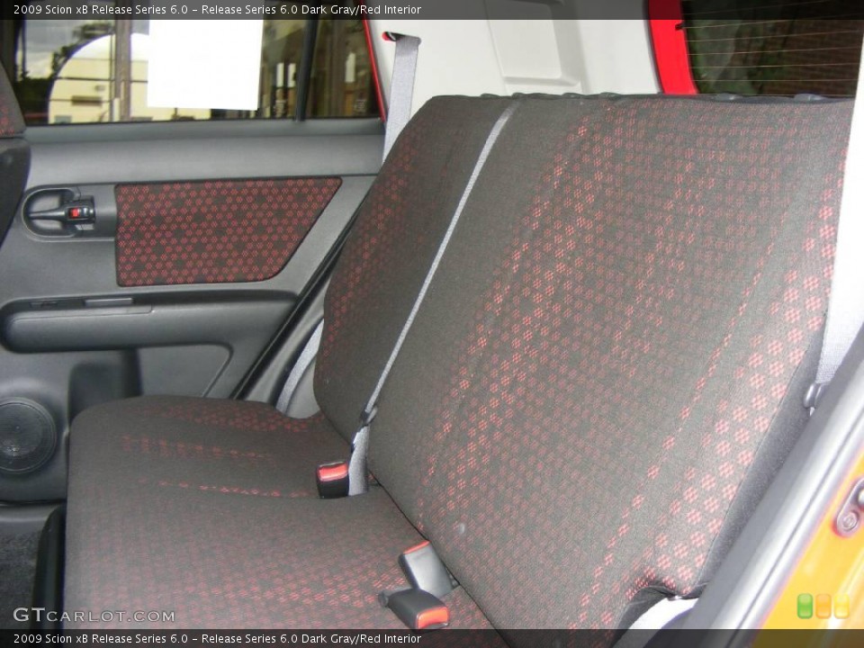 Release Series 6.0 Dark Gray/Red Interior Rear Seat for the 2009 Scion xB Release Series 6.0 #19045831