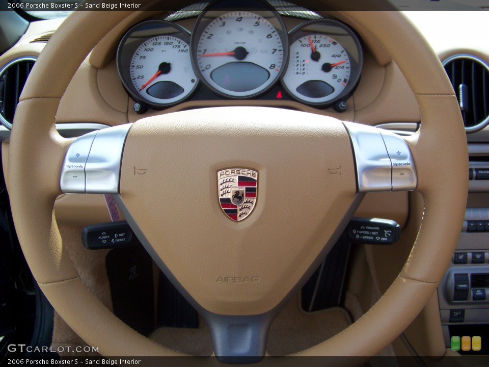 Sand Beige Interior Steering Wheel for the 2006 Porsche Boxster S #192337