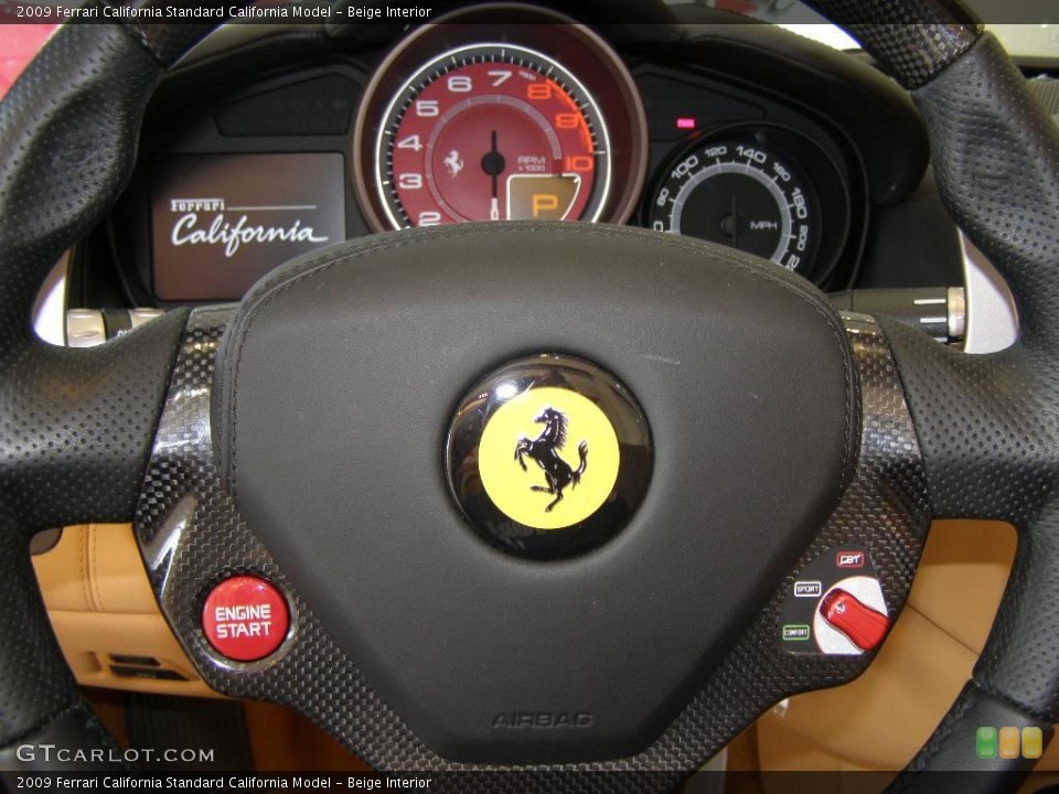 Beige Interior Steering Wheel for the 2009 Ferrari California  #19374305