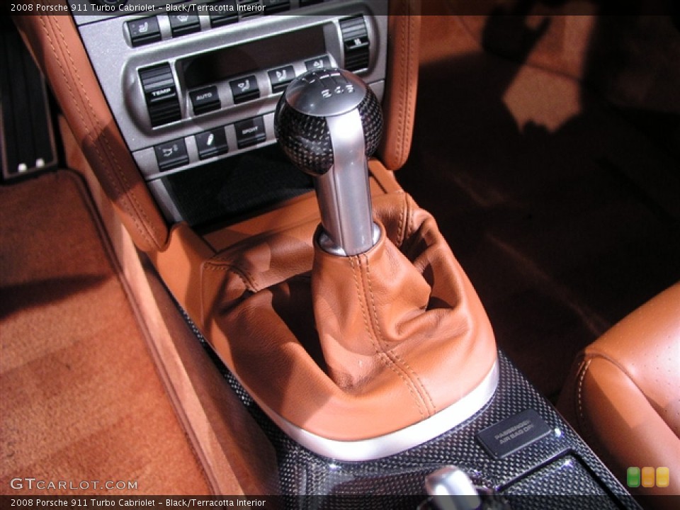 Black/Terracotta Interior Transmission for the 2008 Porsche 911 Turbo Cabriolet #194587