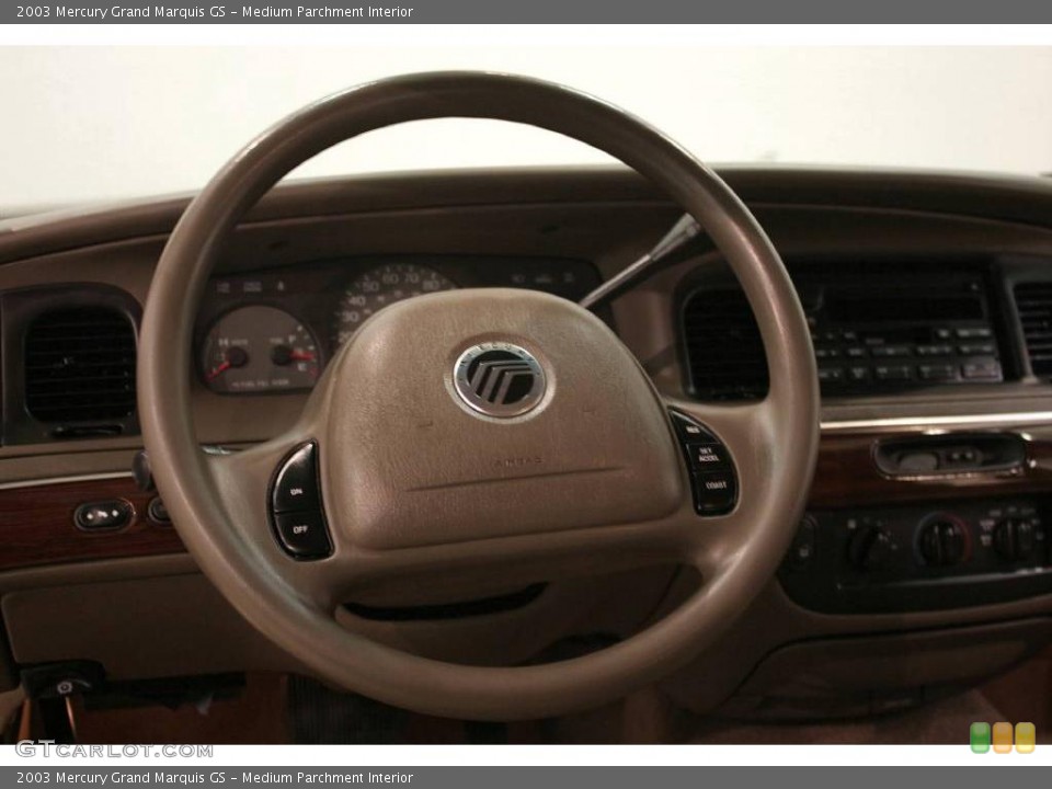Medium Parchment Interior Steering Wheel for the 2003 Mercury Grand Marquis GS #19505458