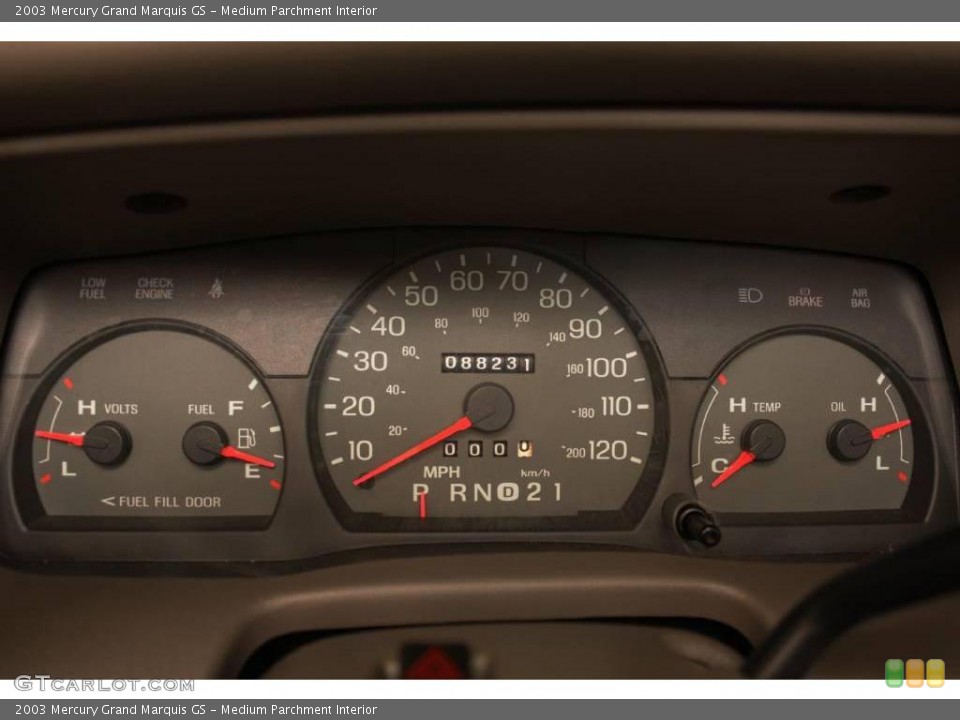 Medium Parchment Interior Gauges for the 2003 Mercury Grand Marquis GS #19505470
