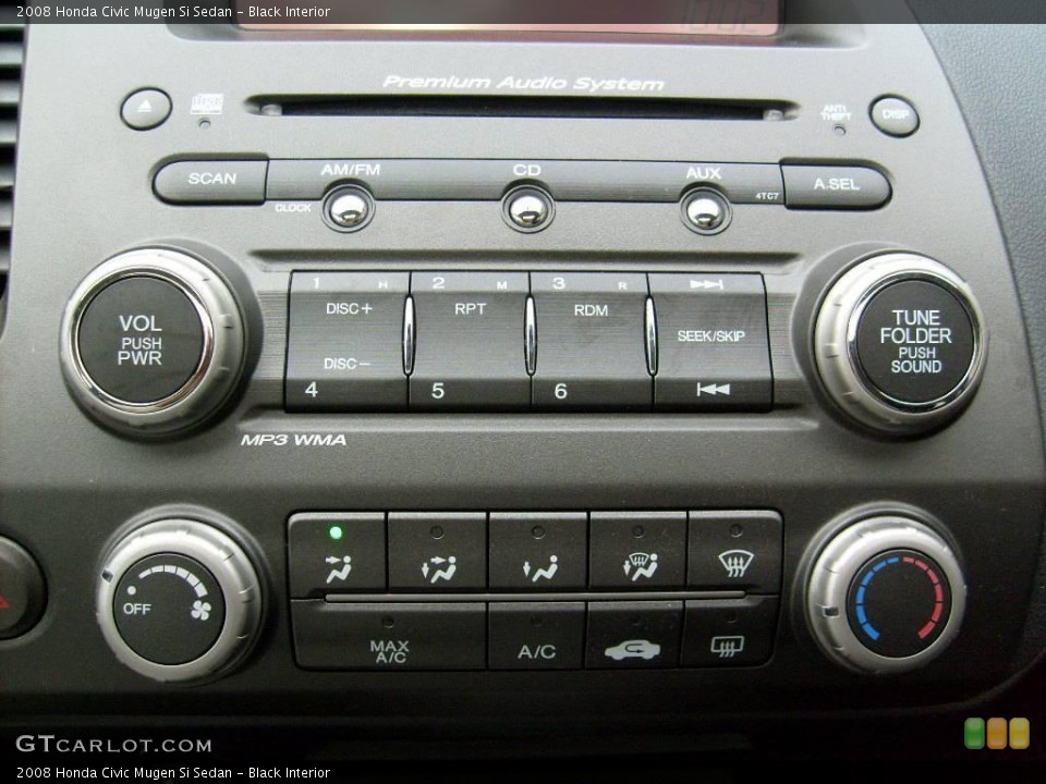 Black Interior Controls for the 2008 Honda Civic Mugen Si Sedan #19742479