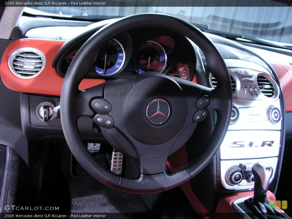 Red Leather Interior Steering Wheel for the 2006 Mercedes-Benz SLR McLaren #199565