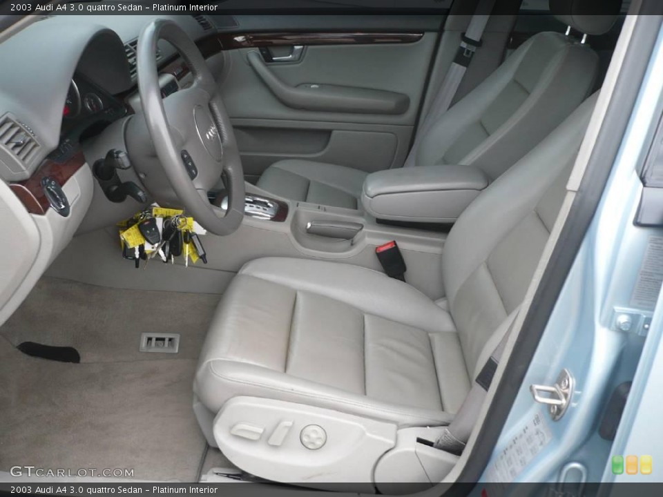 Platinum Interior Photo for the 2003 Audi A4 3.0 quattro Sedan #2013235