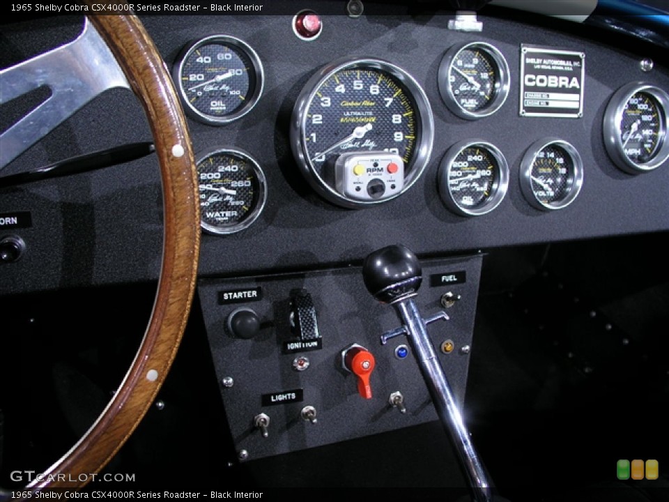 Black Interior Gauges for the 1965 Shelby Cobra CSX4000R Series Roadster #202063