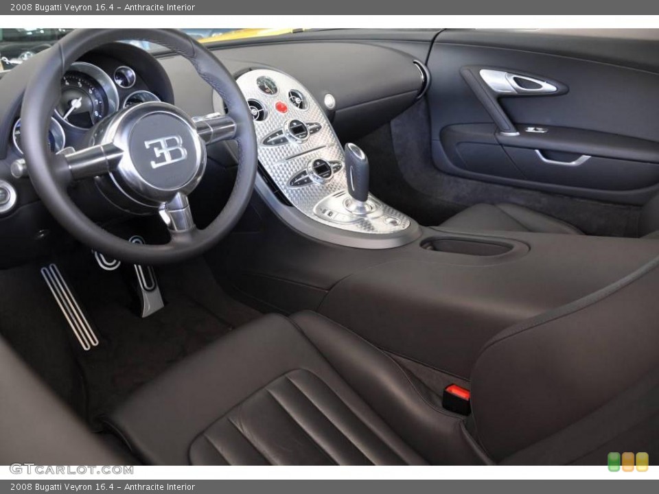 Anthracite 2008 Bugatti Veyron Interiors