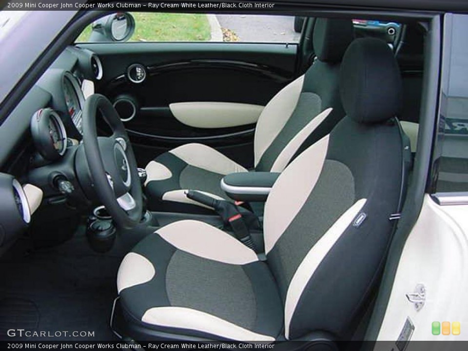 Ray Cream White Leather/Black Cloth Interior Photo for the 2009 Mini Cooper John Cooper Works Clubman #20318222