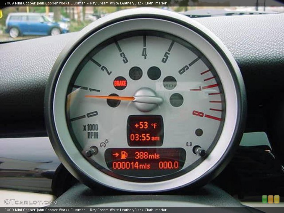 Ray Cream White Leather/Black Cloth Interior Gauges for the 2009 Mini Cooper John Cooper Works Clubman #20318230
