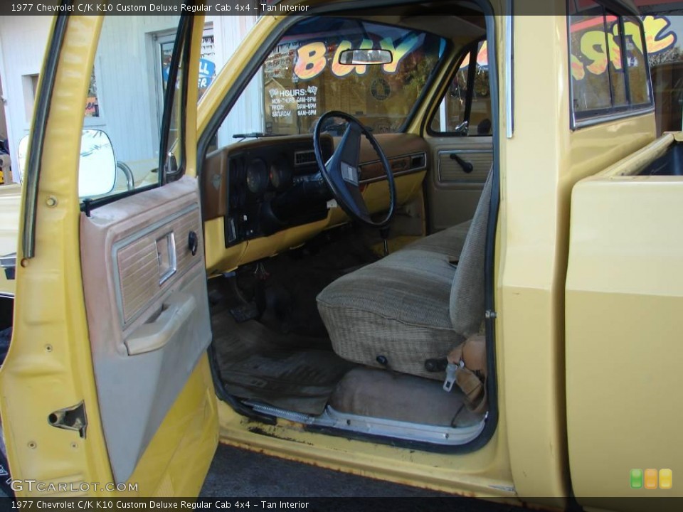 Tan Interior Photo for the 1977 Chevrolet C/K K10 Custom Deluxe Regular Cab 4x4 #20341023