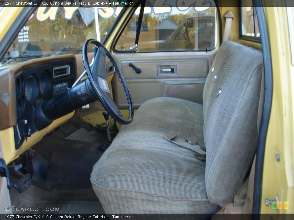 Tan Interior Front Seat for the 1977 Chevrolet C/K K10 Custom Deluxe Regular Cab 4x4 #20341027