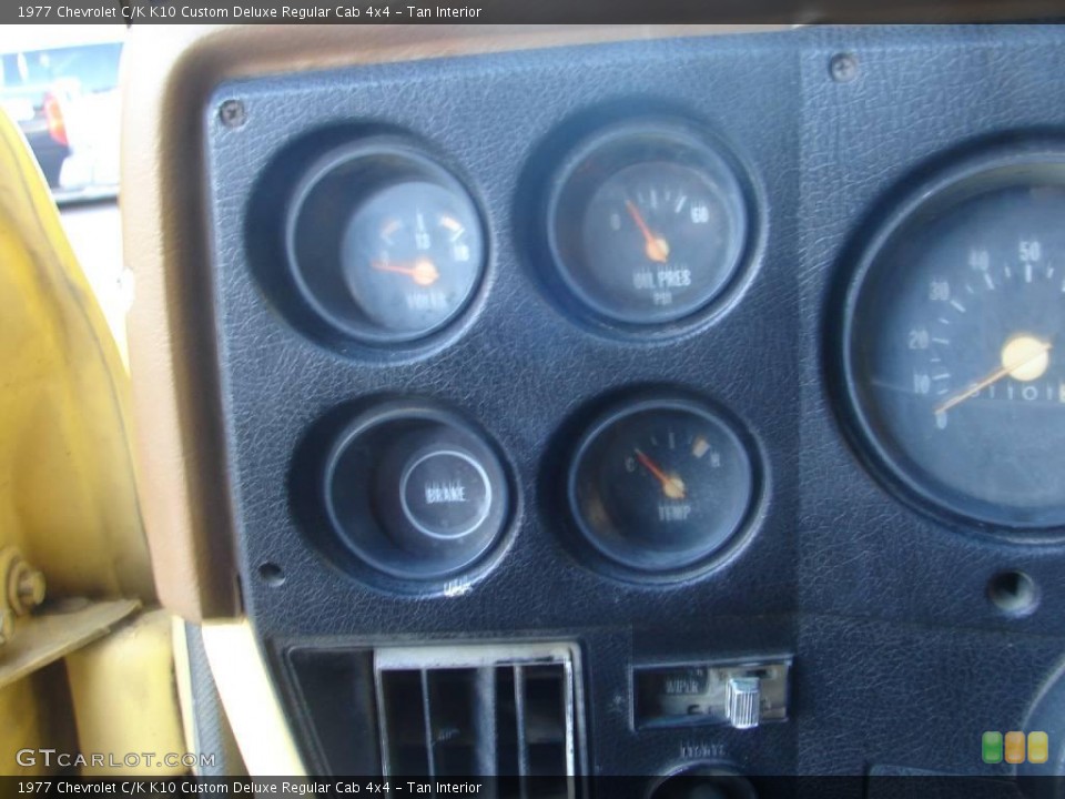 Tan Interior Gauges for the 1977 Chevrolet C/K K10 Custom Deluxe Regular Cab 4x4 #20341035