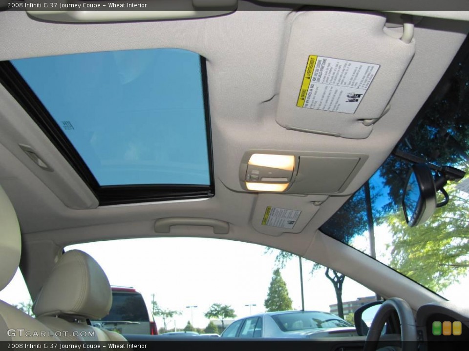 Wheat Interior Sunroof for the 2008 Infiniti G 37 Journey Coupe #20391636