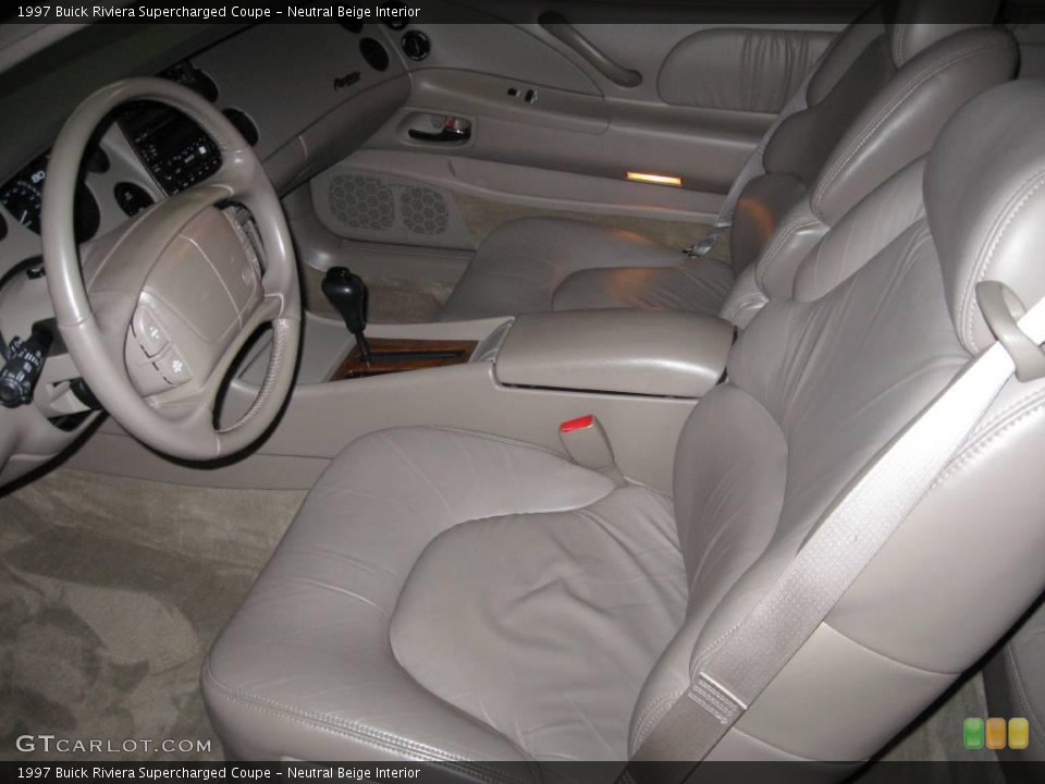 Neutral Beige Interior Front Seat for the 1997 Buick Riviera Supercharged Coupe #20493301