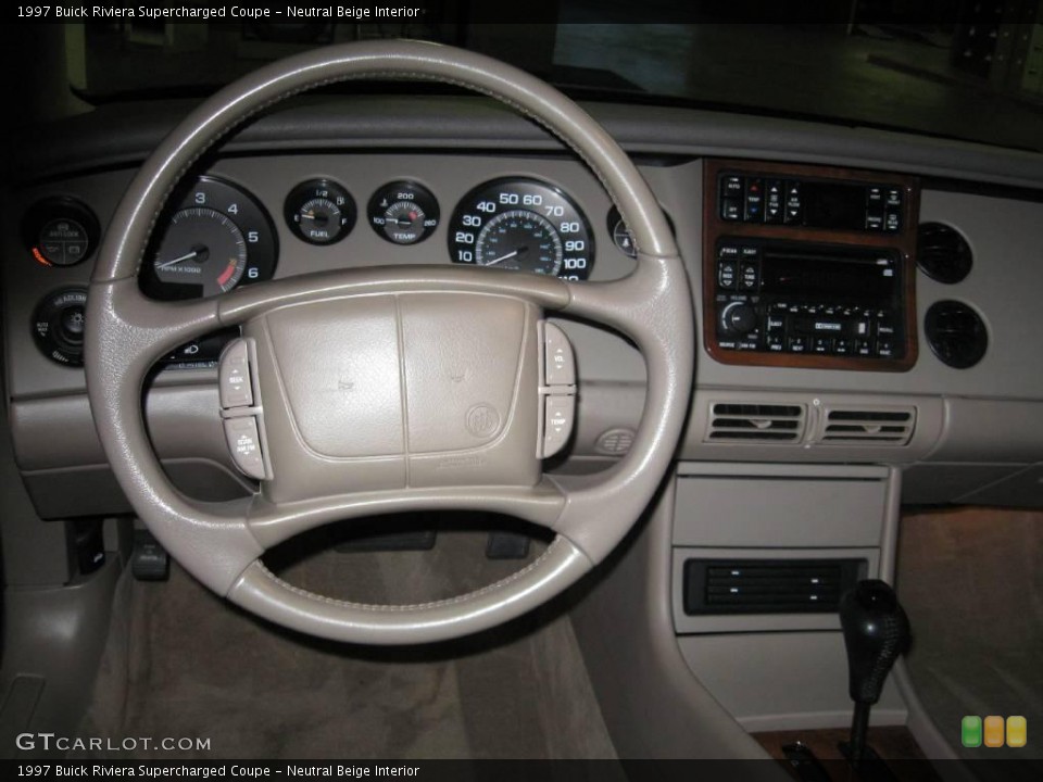 Neutral Beige Interior Steering Wheel for the 1997 Buick Riviera Supercharged Coupe #20493333