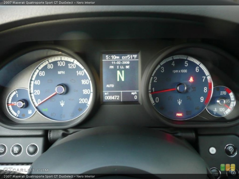 Nero Interior Gauges for the 2007 Maserati Quattroporte Sport GT DuoSelect #20930507