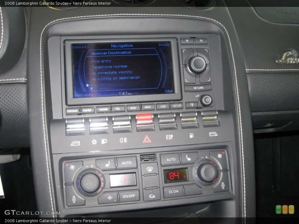 Nero Perseus Interior Controls for the 2008 Lamborghini Gallardo Spyder #21112482
