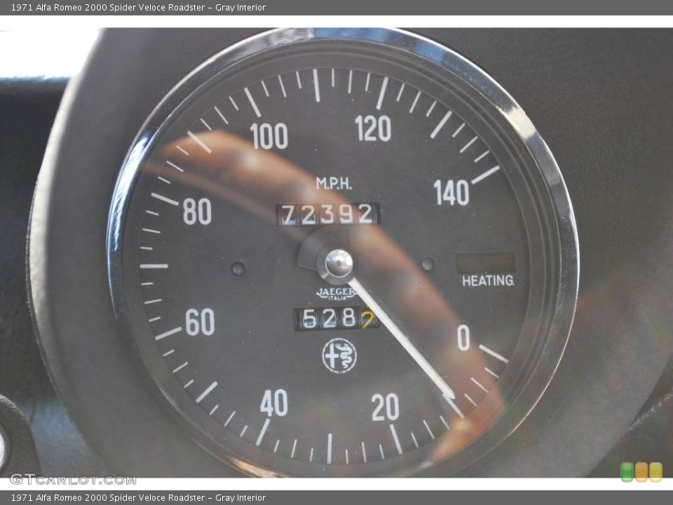 Gray Interior Gauges for the 1971 Alfa Romeo 2000 Spider Veloce Roadster #21168888