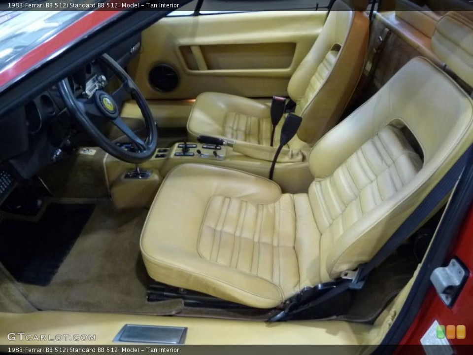 Tan Interior Front Seat for the 1983 Ferrari BB 512i  #21757929