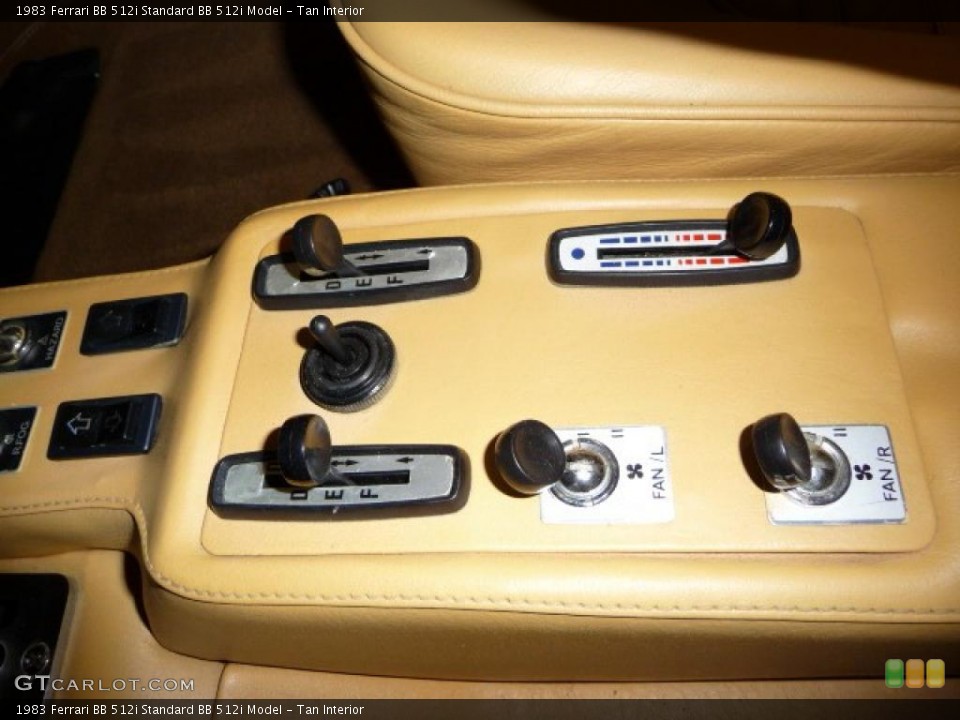Tan Interior Controls for the 1983 Ferrari BB 512i  #21758017