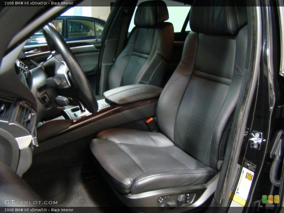 Black Interior Front Seat for the 2008 BMW X6 xDrive50i #21787926