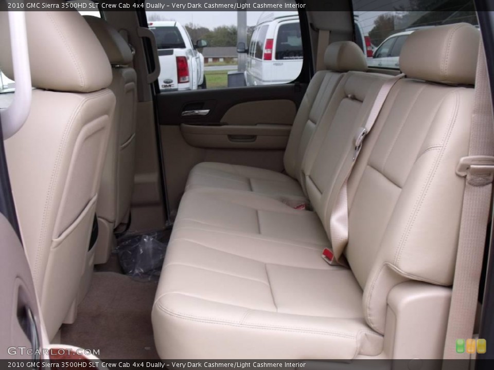Very Dark Cashmere/Light Cashmere Interior Rear Seat for the 2010 GMC Sierra 3500HD SLT Crew Cab 4x4 Dually #21921356