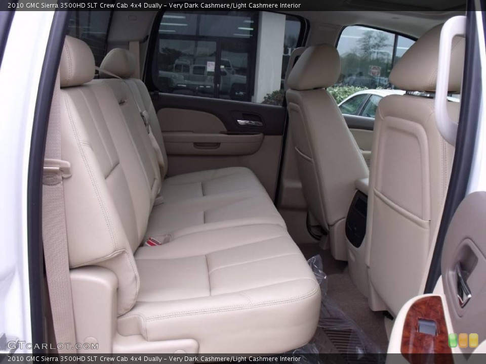Very Dark Cashmere/Light Cashmere Interior Rear Seat for the 2010 GMC Sierra 3500HD SLT Crew Cab 4x4 Dually #21921360
